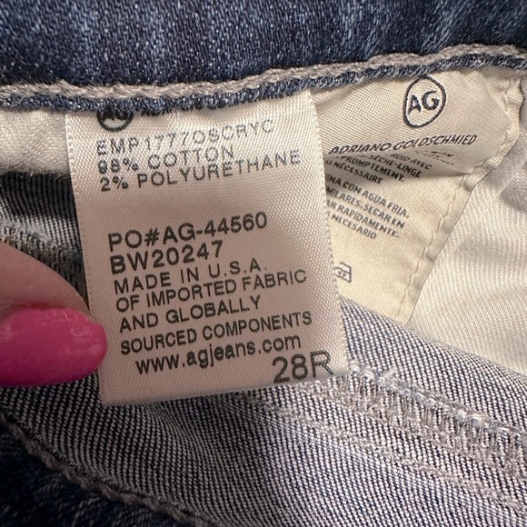 Adriano Goldschmidt The Farrah High-Rise Skinny Ankle Raw Hem Jeans Size 28R - Picture 14 of 16
